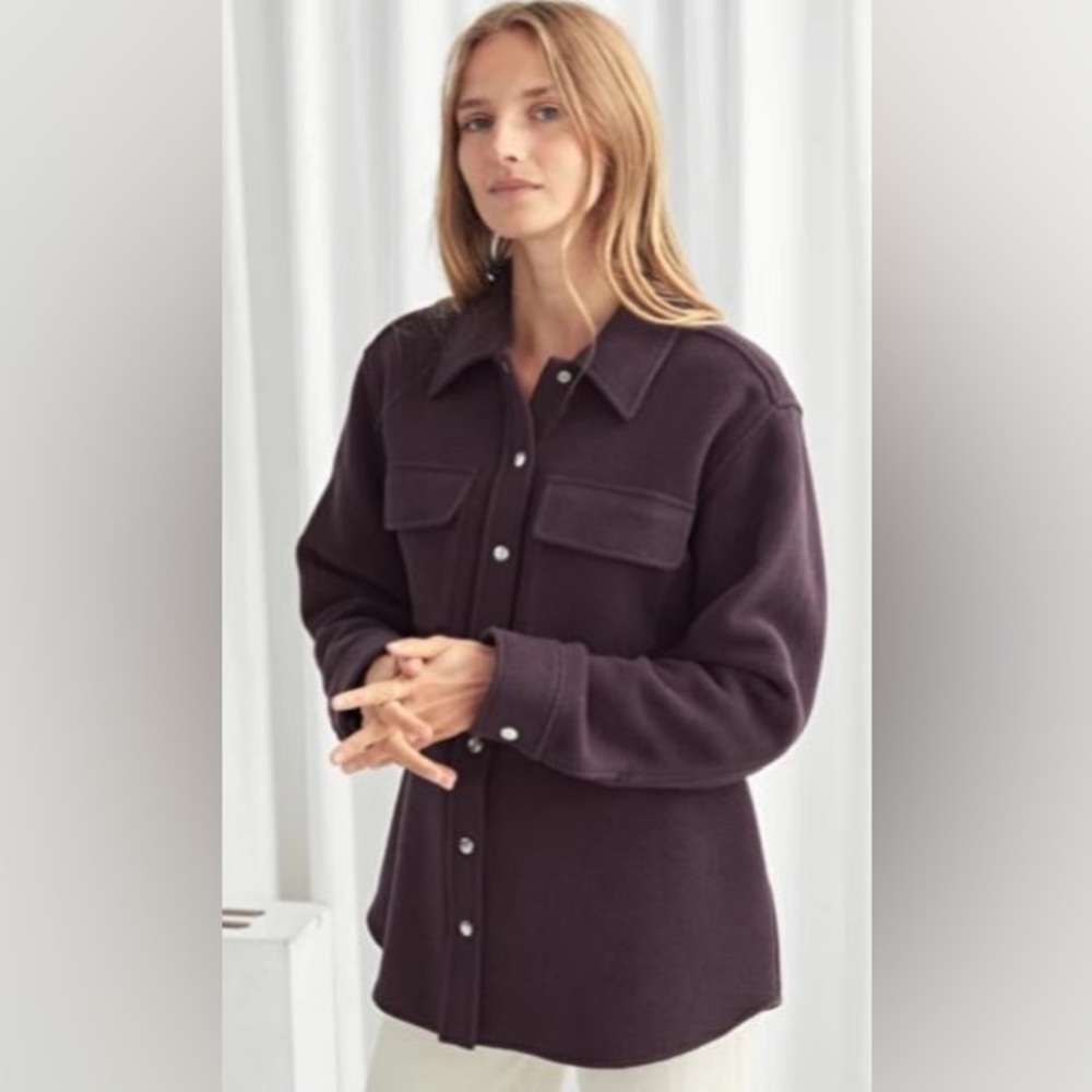 & Other Stories Wool Blend Workwear Overshirt